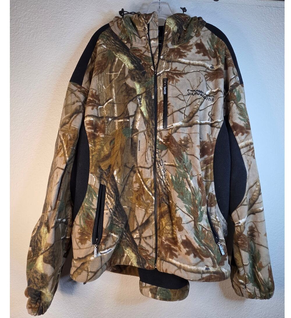 Stormkloth Camouflage Fleece Full-zip Hunting Jacket Hooded Insulated Vented